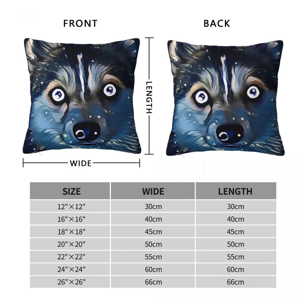 Pomsky Dekokissen Kissen für Sofa Luxusdeko Weihnachten Bezüge