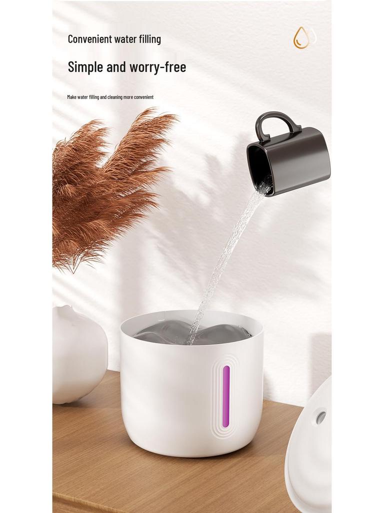 Ultraviolet Antibacterial Rechargeable Humidifier: Silent, Large-Mist, Ideal for Bedrooms & Safe for Pregnant Women & Babies.