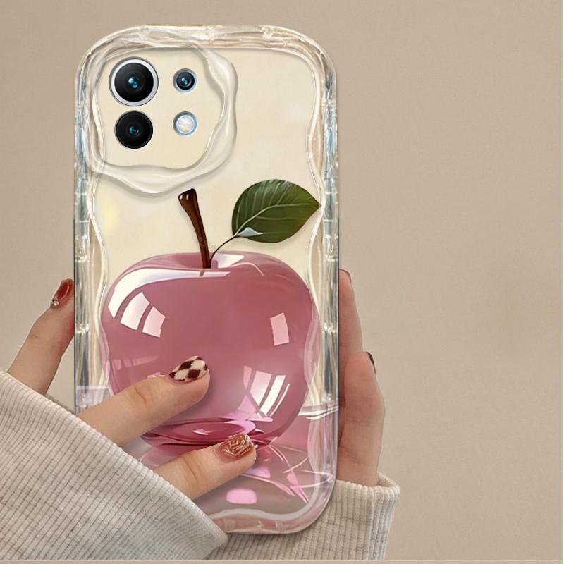 Phone Case Green Apple Pattern For Oppo Reno15 Reno14 Reno13 Reno12 Reno11 Reno8 Reno7 Reno5 Reno4 Z F T F29 Pro 5G Back Cover
