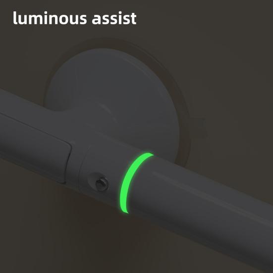 Suction Cup Bathroom Handrail Strong Grip Stability Easy Installation Removable Anti-slip Shower Grip Bar