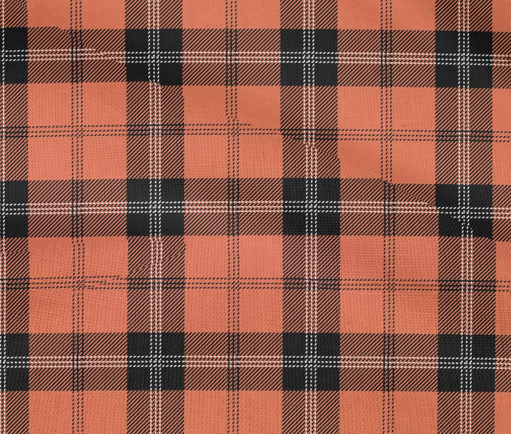 oneOone Bavlněná směsová látka Tartanový károvaný dekor Látka s potiskem BTY 40 palců