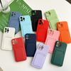 iPhone 16 Skin-Feel Card Holder Case - Pure Color, 13/15 Pro Max Slot, Protective Cover