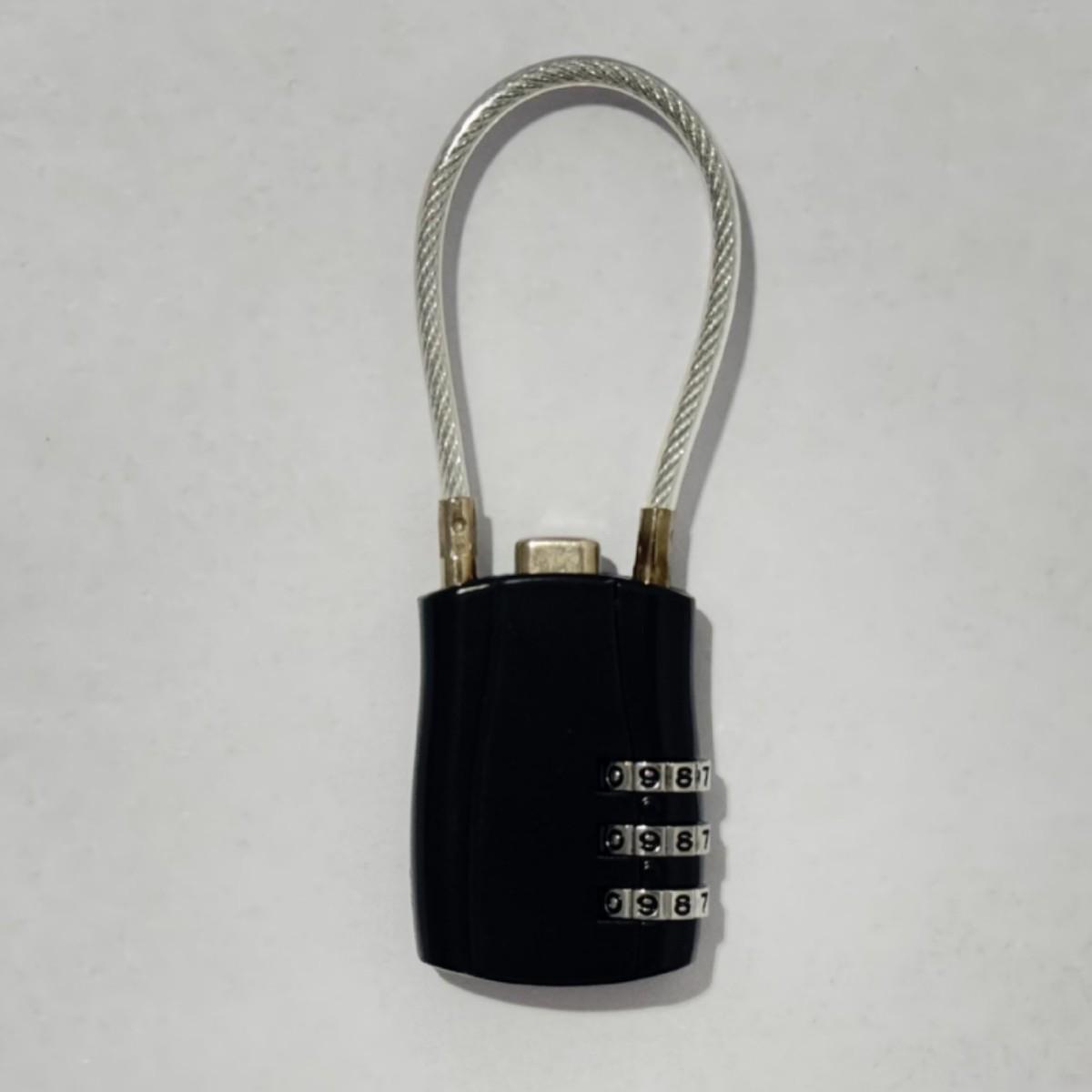 Colorful Waterproof Steel Cable Padlock - Outdoor Rustproof Security for Home, Gym, and Cabinets.