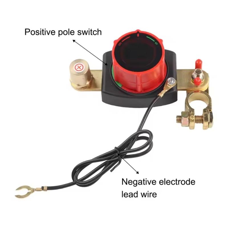 Battery Cut Switches With LED Voltage Meter On Off Power Cut High Current 250A Isolator for Trucks Buses & Marine Use
