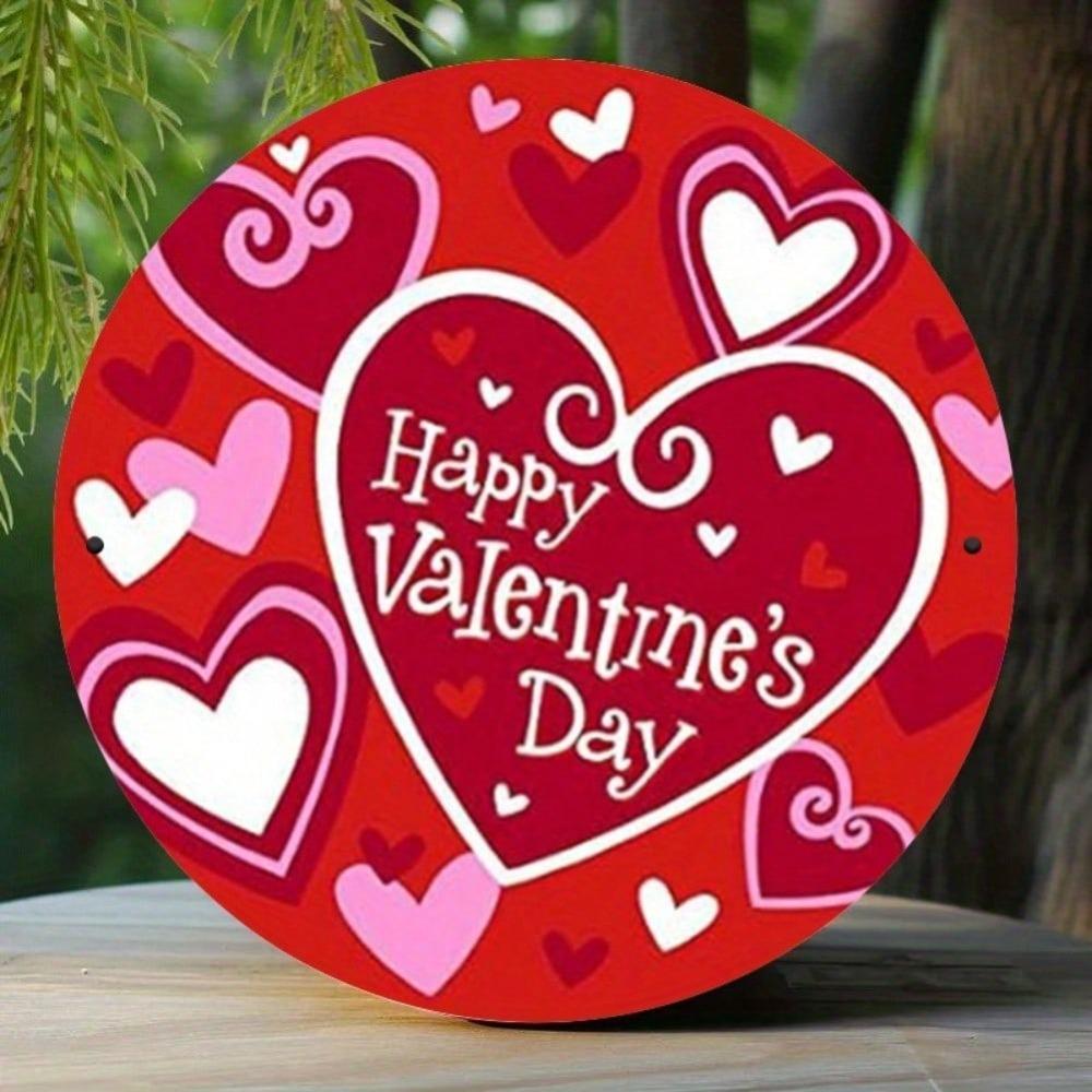 Vintage Metal Valentine Sign Romantic Couple Gift Home Decor Farmhouse Wall Art Rustic Decoration