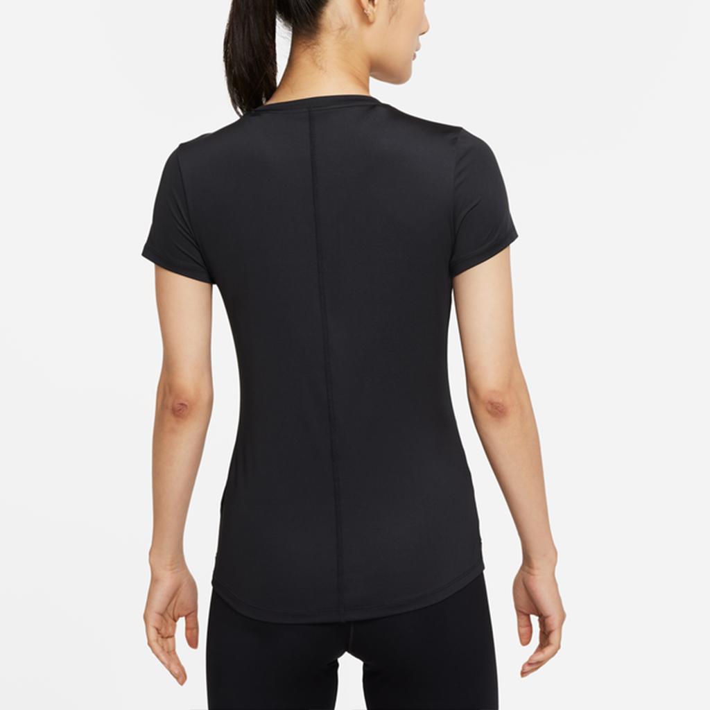 Nike Dri-Fit One Solid Print Quick-Dry Sports Round Neck Short Sleeve T-Shirt Women Tops Black DD0627-010