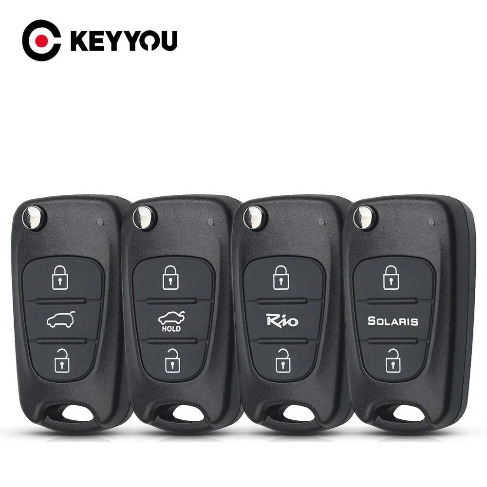 S For Hyundai Elantra I30 Ix35 Accent Solaris For Kia K2 K5 Sorento Sportage Car Key Shell 3 Buttons Flip Key Case