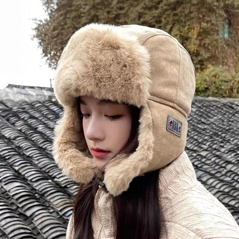 Newest Bomber Hat Men Women Thick Warm Russian Ushanka Fur Hat Fashion Male Female Winter Hat Black Grey Earflap Ski Russian Cap