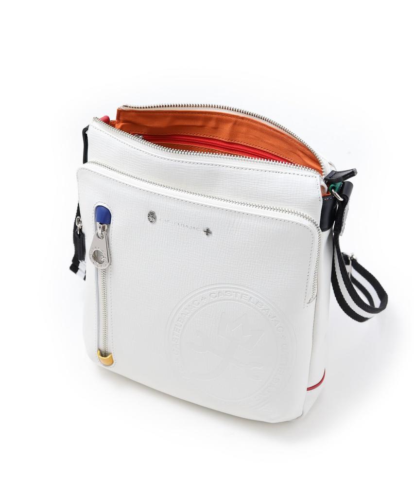 Castelbajac Dense Shoulder Bag, Made in Japan, No. 72112, White