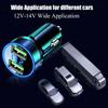 Cargador de coche de 240 W, carga rápida, adaptador de 2 puertos USB para iPhone, Samsung y Xiaomi, cargadores de carga rápida con pantalla digital.