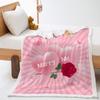 2D digital printing Valentine's Day thickened lamb wool crystal fleece blanket blanket