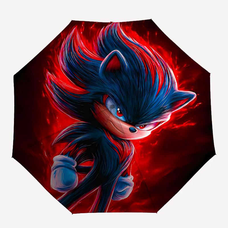 

Sonic Redesign Automatic Open/Close Umbrella Compact Travel Umbrella, 8 Rib Heavy Duty Construction, Ideal Gift, 168