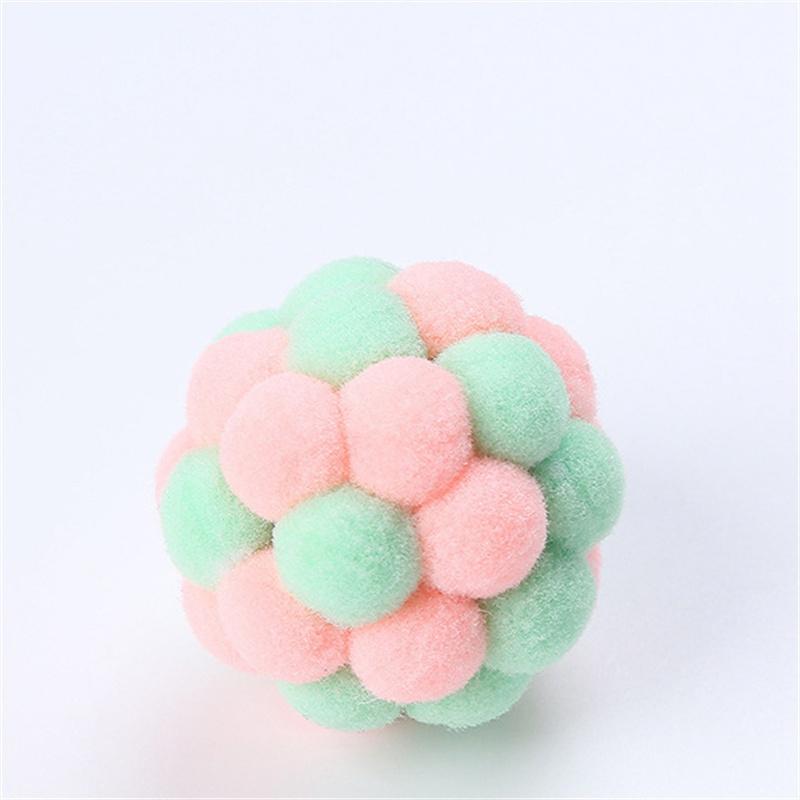 Farbe handgemachte Glocke Ball Haustier Katze elastische Ball interaktive Jagd Haustier Produkte Katze Zubehör
