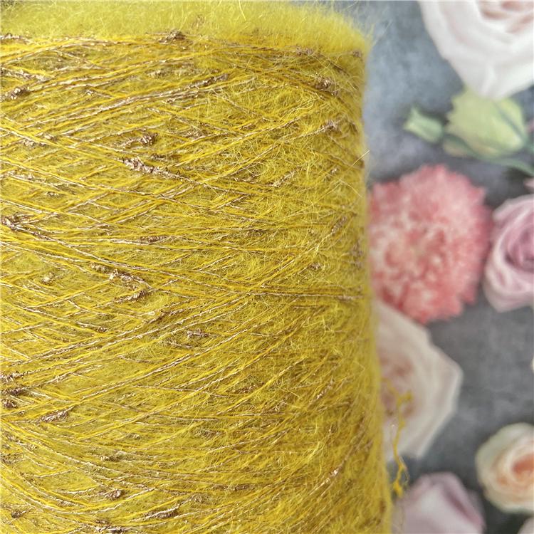 

Deluxe Mohair Hand-spun Yarn: 60% Wool, Elastic, Perfect for Knitting Sweaters and Scarves Bright Yellow 300g