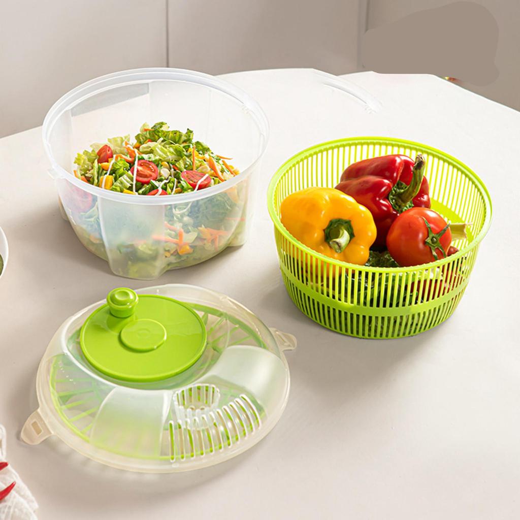 Salad Spinner Easy Clean Dining Room Reusable Serving Multipurpose Vegetable Dryer for Herb Greens Fruits Washing Draining