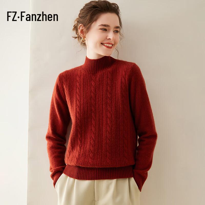 

Fanzhen Women s Thickened Cashmere Blend Knit Sweater L