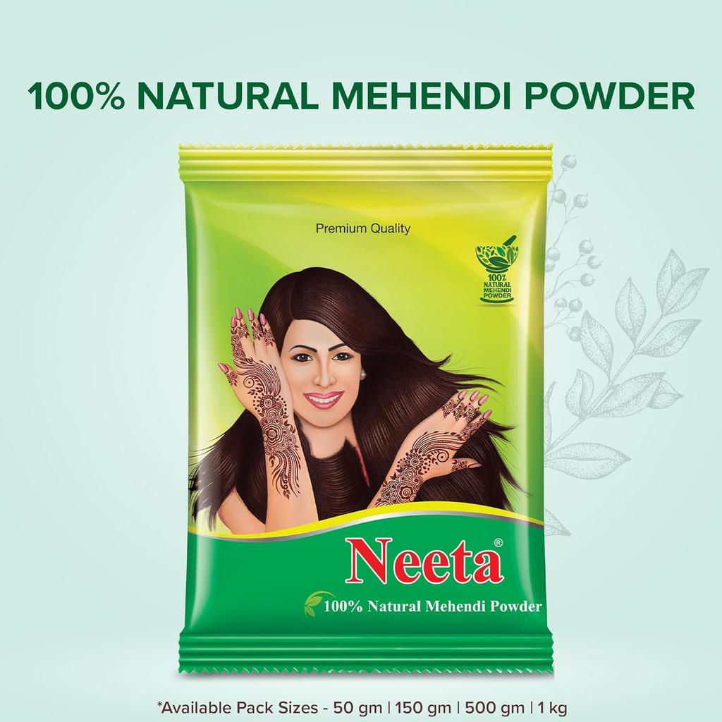 Neeta Mehendi Powder 1 Kg Pure Natural Henna For Hair Coloring And Hand Foot Body Art Traditional Use Ceremony