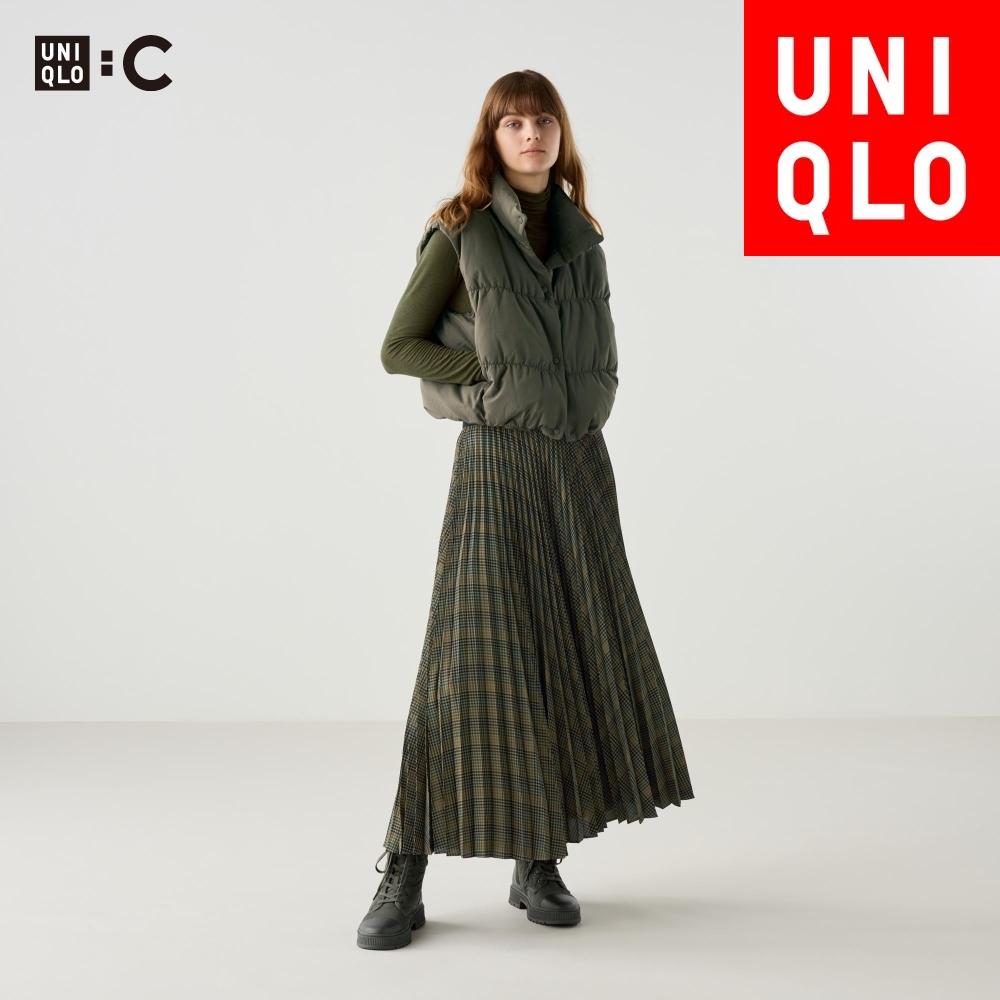 

Длинная плиссированная юбка Uniqlo 53 GREEN/WOMEN S