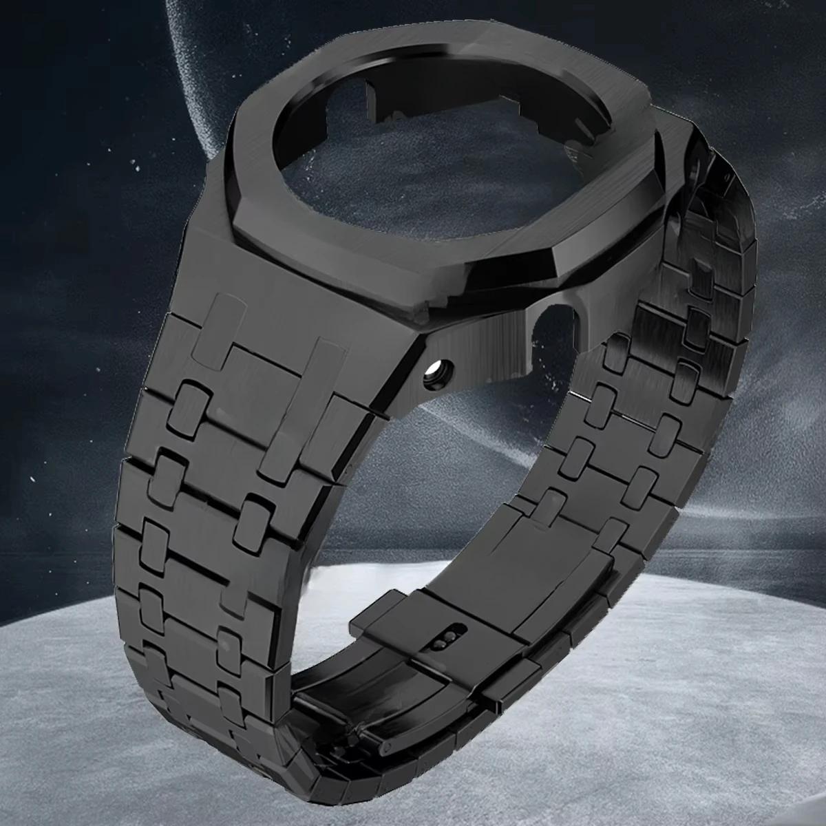 

Мод-комплект Gen4 для GA2100 Металевий безель Casioak Модифікація GEN4 Покоління Гумовий корпус годинника Ремінець з нержавіючої сталі GA 2100/2110 GMA S2100