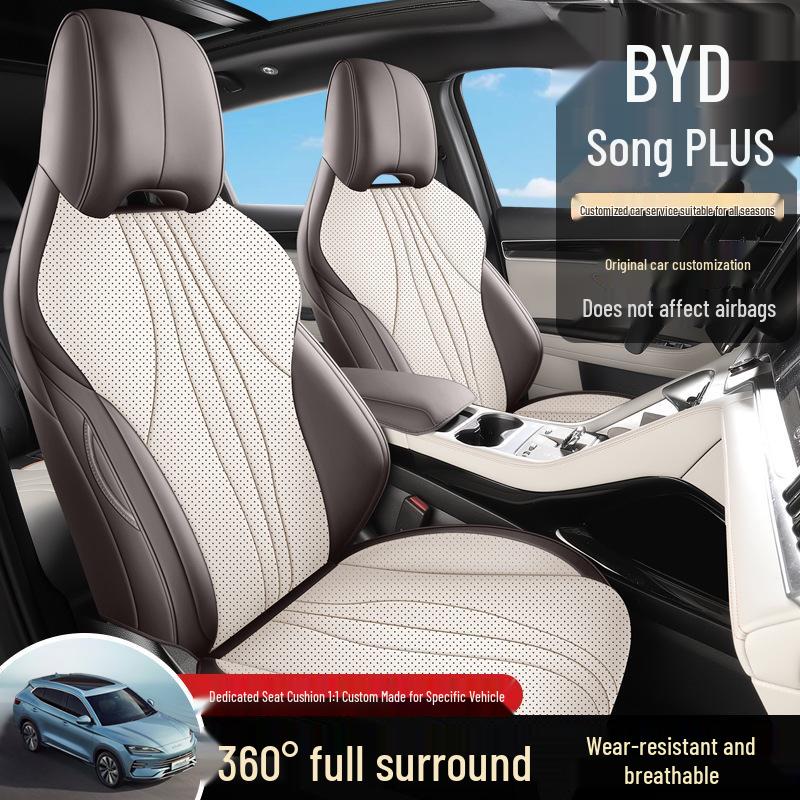 All-Season Full Surround Seat Cover for BYD Song Plus/DMI Five-Seater Car Cushion