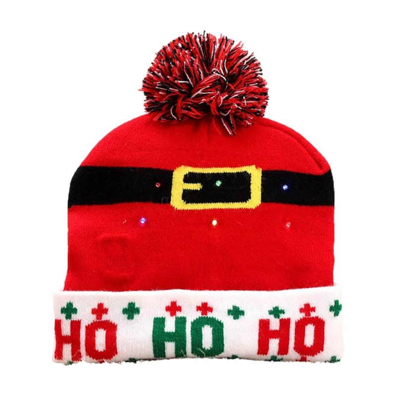 Multifunction Christmas Glowing Party Hat Christmas Tree Elk Decoration Household for Kid Girl Boys Costume Party