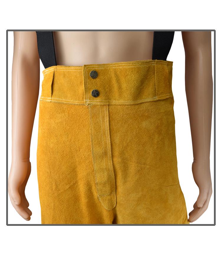 Cowhide Welding Suit: Yellow Anti-Scald, Wear-Resistant, Flame Retardant, Anti-Spatter Protective Gear