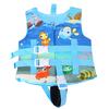 Kids Swim Vest For Ages 6-10 Blue Cartoon Design Sleeveless Flotation Vest