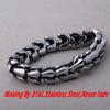 Wikinger Ouroboros Punk-Armband für Männer Edelstahl Modeschmuck Straßenkultur Vintage Hippie-Stil