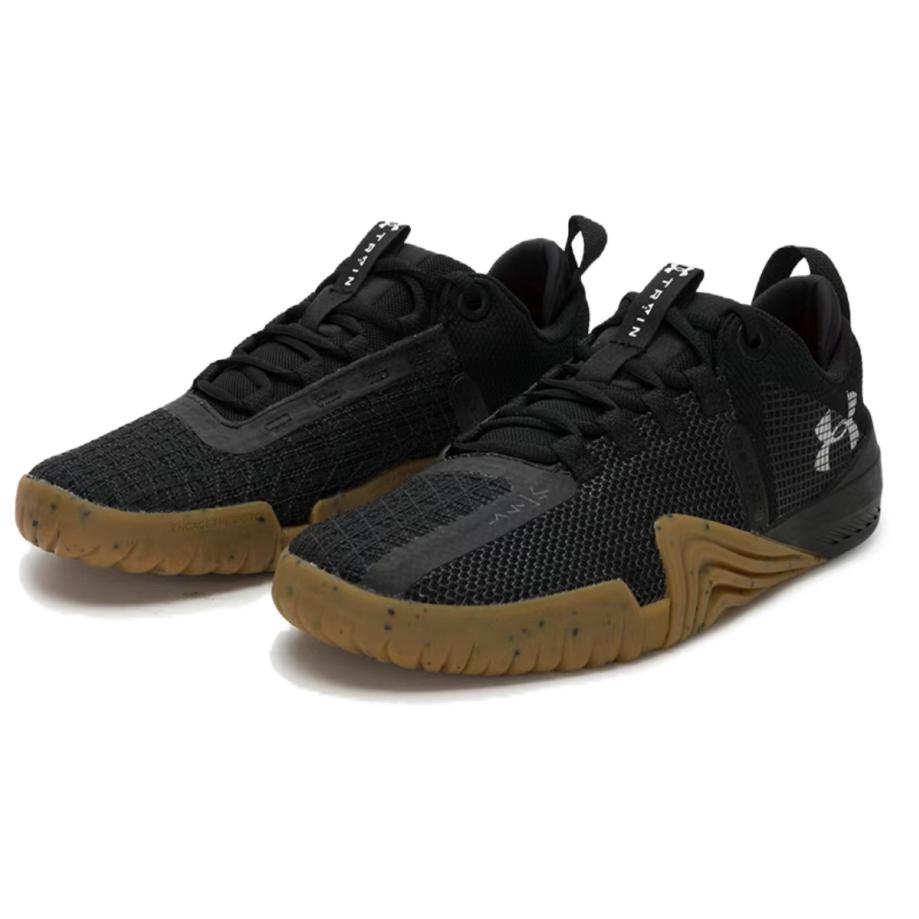 Under Armour TriBase Reign 6 Black Metallic Silver Gum Men Sneakers Anthracite 3027341-001