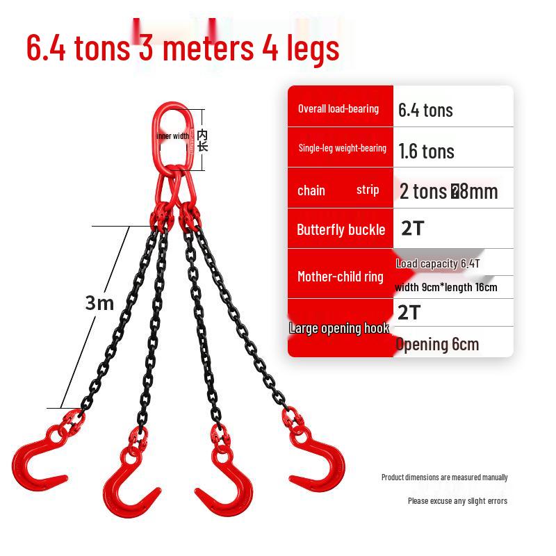 G80 Manganese Steel Double Hook Sling Chain for Lifting and Hoisting