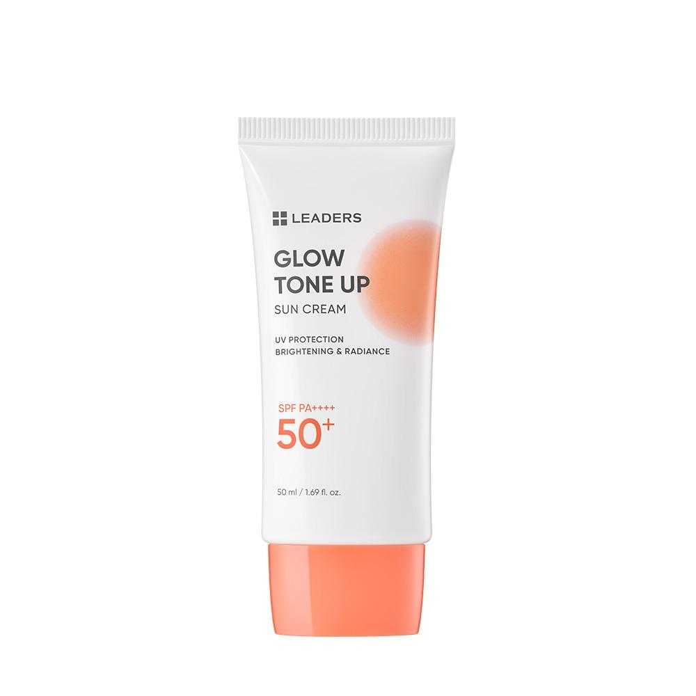 LEADERS Glow Tone Up Sun Cream SPF50+ PA++++ Brightening Sun Protection 50ml