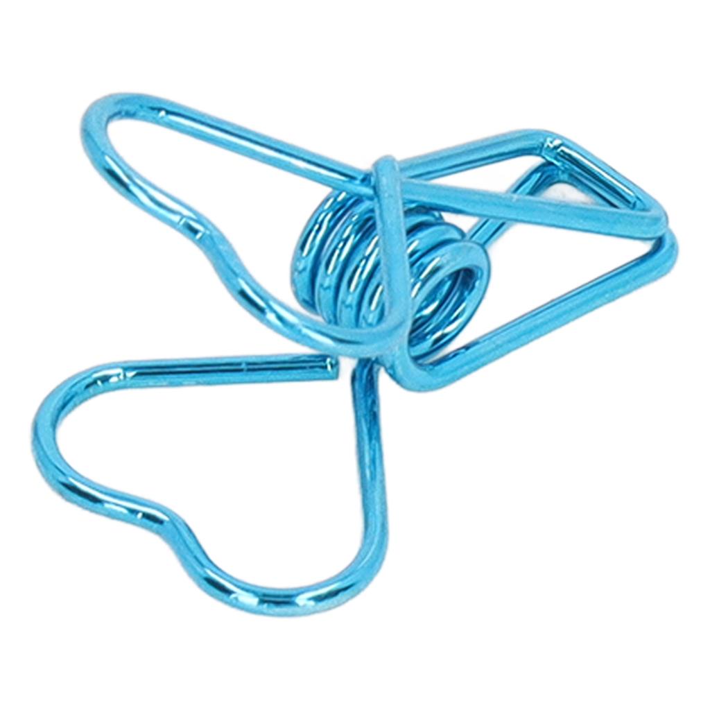 100pcs   Clips Cute Cartoon Heart Shape Metal Hollowed   Tail Clips Paper Clamps   Supplies