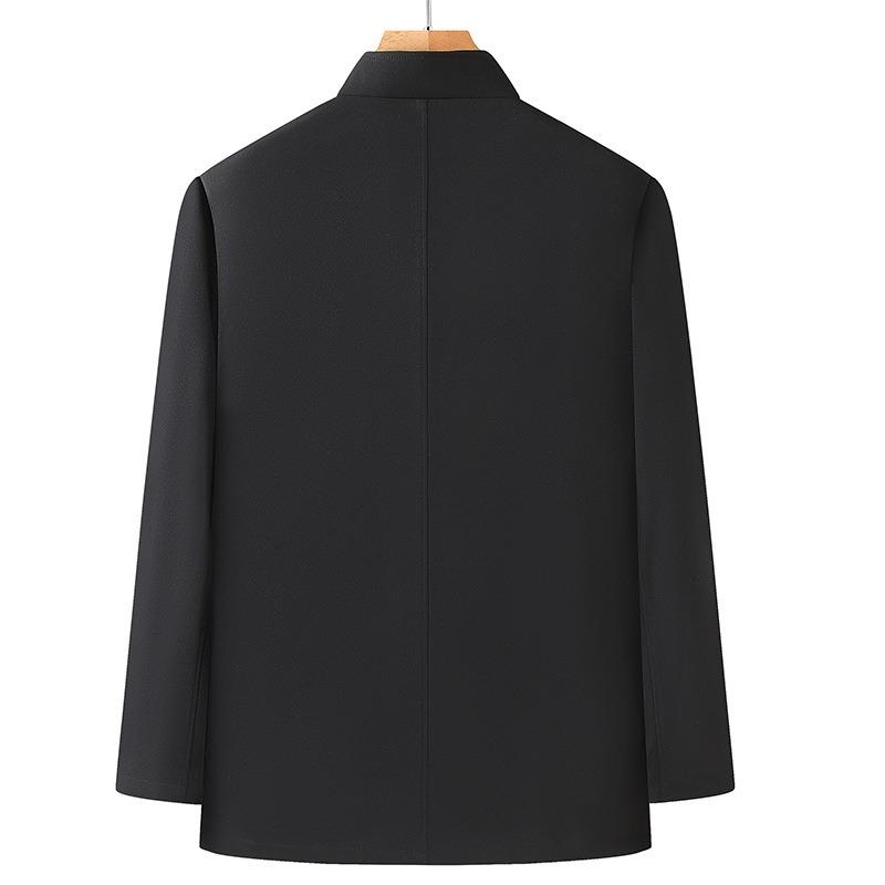 Tang Clothing Men's Spring and Autumn Clothes Grandpa Zhongshan Clothing Middle and Old Hanfu Elderly Clothes Dad Suit