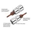 3/5pcs T8 T10 T15 T20 T25 T27 T30 T40 Torx Bit Socket 1/4" Square Drive Star 6 Point S2 & CR-V Steel Socket Ratchet Wrench Bits