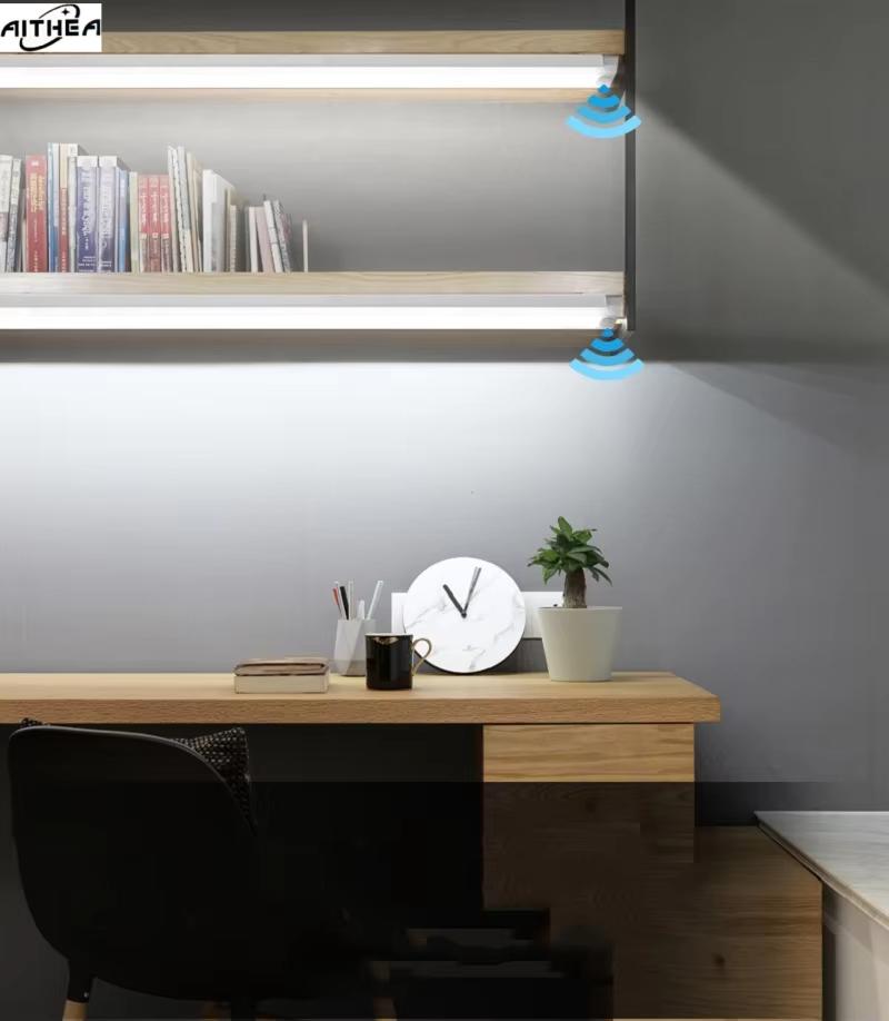 AITHEA PIR Motion Sensor LED Cabinet Light USB Rechargeable Induction Night Light Wireless Portable Detector Lamp for Hallway