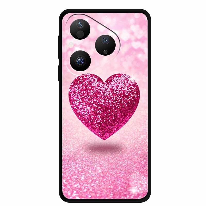 For Huawei Pura 80 5G Case Pura80 Coque Black Silicone Soft Back Cover Case For Huawei Pura 80 2025 Phone Case HED-LX9 Funda Bag