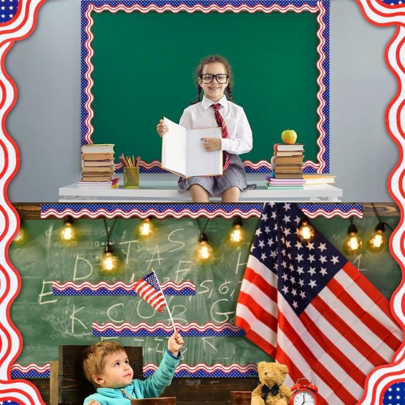 Independence Day Bulletin Border Trim 4th of July Bulletin Board Borders Border Sticker Bulletin Board Decorations