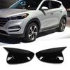 Pair Horn Shape Door Mirror Covers Side Mirror Caps Replacement for Hyundai Tucson 2019‑2020Black