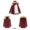 2024 Autumn/Winter Women's Thick Lambswool Cotton Jacket with Removable Hood and Fleece Lining