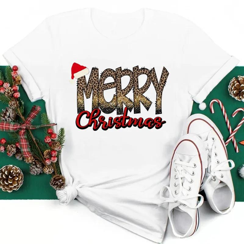 Just A Girl Who Loves Christmas Print Women Tshirts Cute FeUnisex Christmas Clothes New Year Party Tshirt