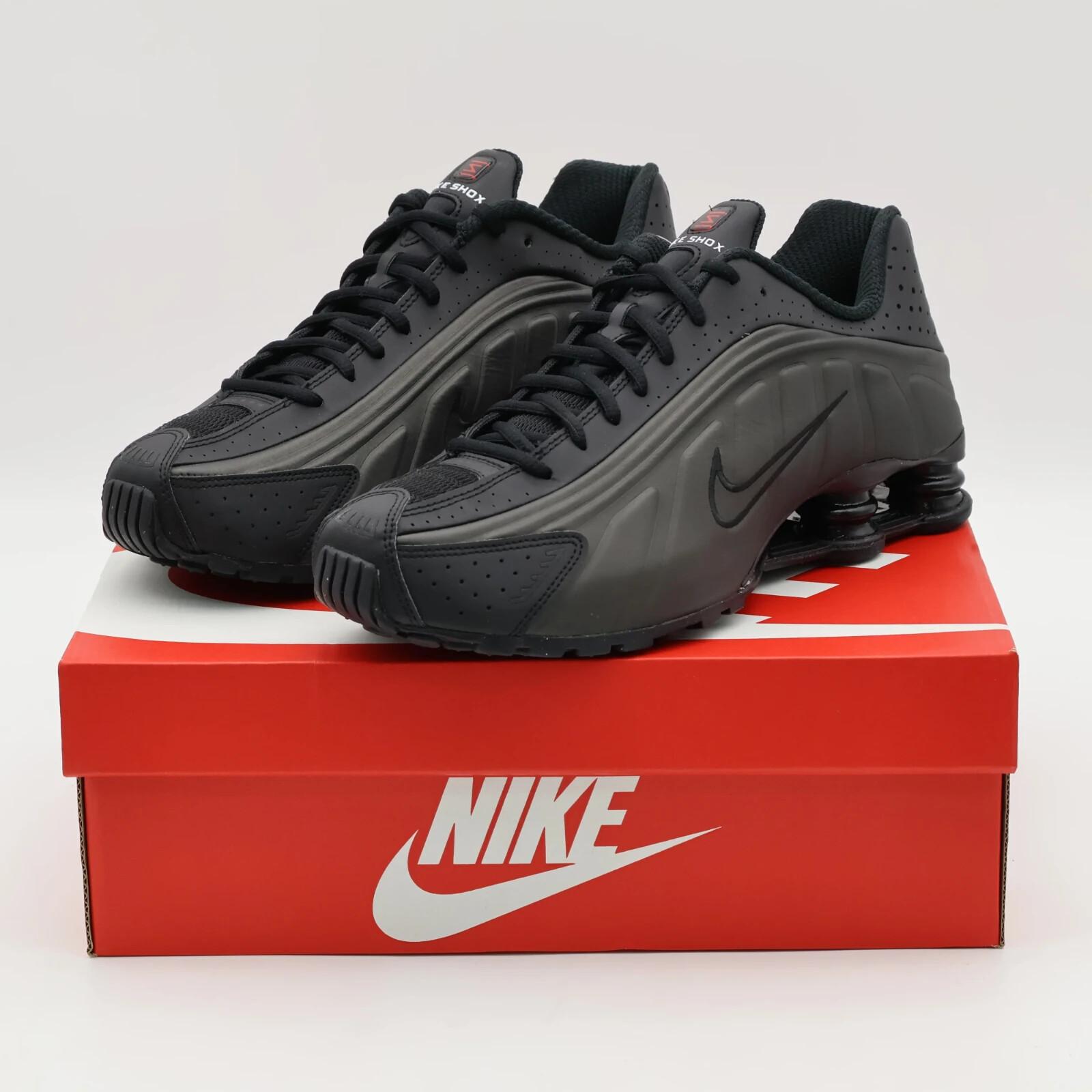HQ1988-001 Nike Shox R4 Black Bright Crimson (Men s) 6