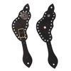 1Pair Spur Strap Leather Rhinestone Western Vintage Style Horse Riding Protective Equipment for