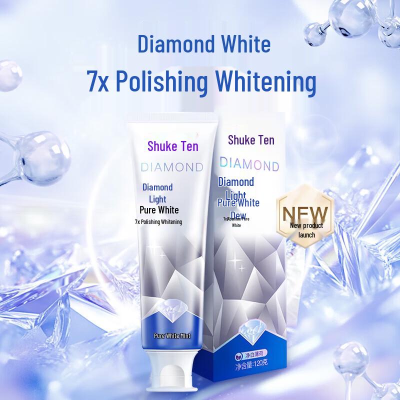 Shuke Diamond Bright Whitening Mint Toothpaste 3-Pack
