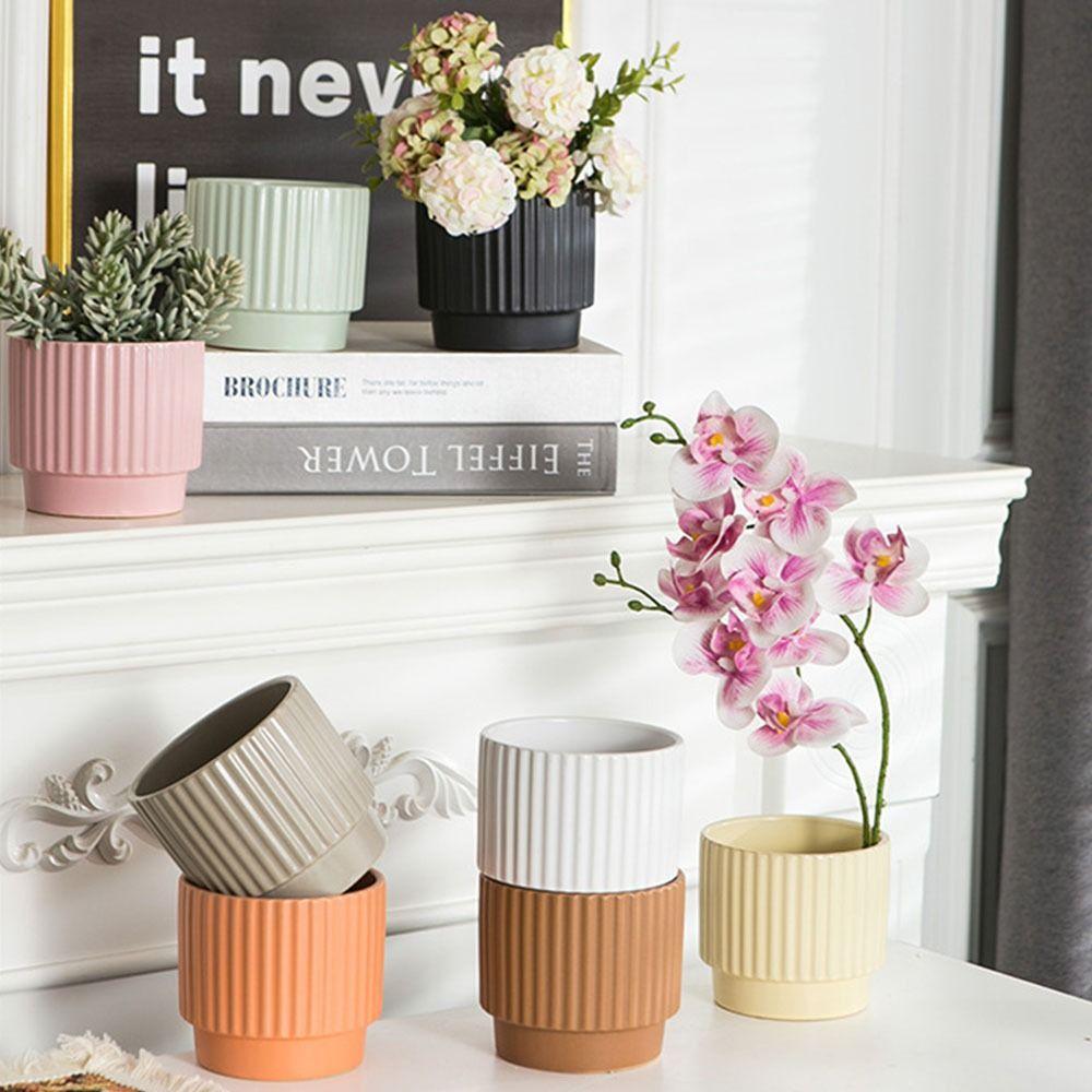 Creative Ceramic Flowerpot DIY Succulent Pots Mini Ceramic Plant Pots  Desktop Decoration