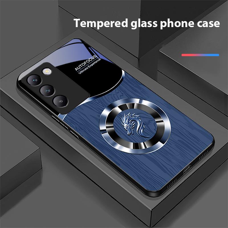 Circle Dragon Für Y72 33S 11 03 36 96 Lite 35 16 Iqoo 12 V40 SE 5G 29 40 21 30 X80 Pro Vivo Hartglas Handyhülle Schwarz