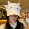 Japanese Women'S Three-Dimensional Ears Embroidered Cap Student Versatile Sun Hat