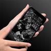 Czarny Etui dla Samsung Galaxy A52 A73 5G A33 A12 A53 A22 A13 4G A24 A14 A23 A54 A70 Miękki Pokrowiec na Telefon Czarna Kosa Czaszka Szkielet