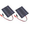 1/2 Pcs Durable 2W 12V Solar Panel Polycrystalline Silicon Lightweight Portable Charger Solar Charger Board Rock Climbing