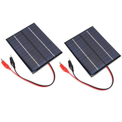 1/2 Pcs Durable 2W 12V Solar Panel Polycrystalline Silicon Lightweight Portable Charger Solar Charger Board Rock Climbing