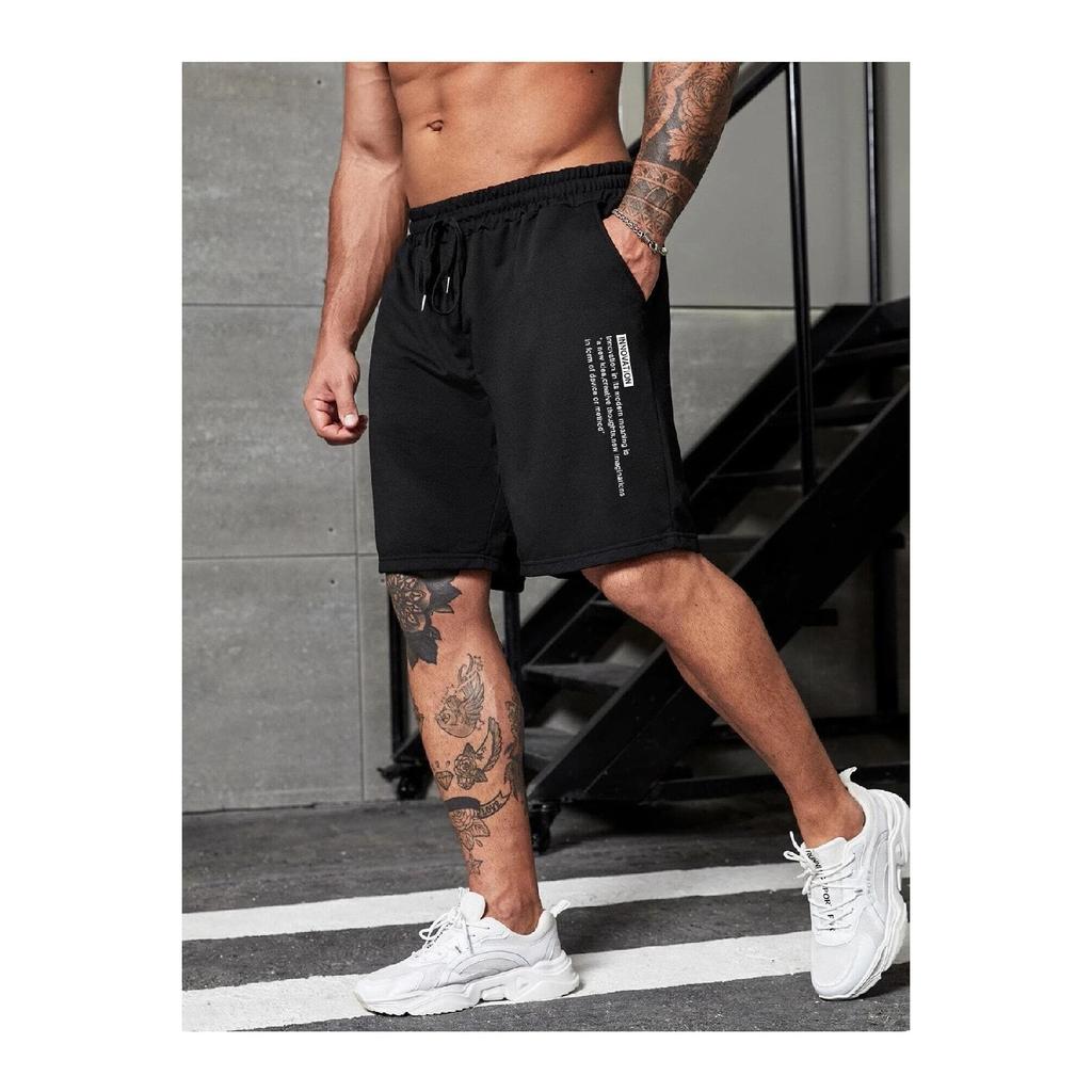 Schwarze bedruckte Herrenshorts